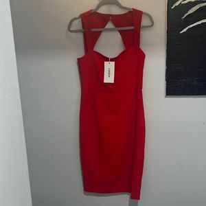 Red midi likely dress